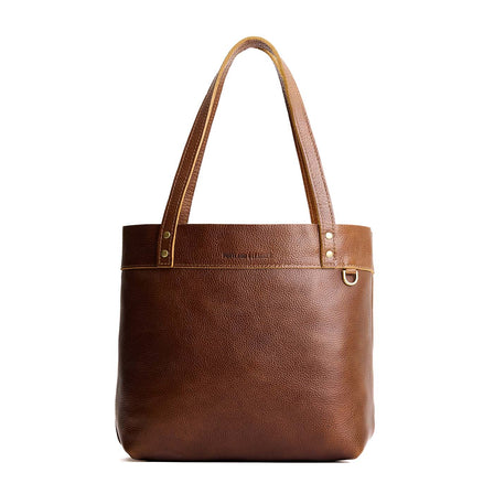 Asheville*Medium*Classic | Leather tote bag with riveted straps and exterior key loop