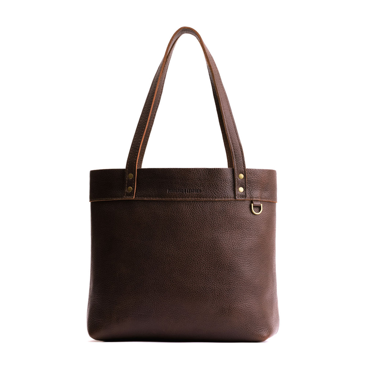 Coldbrew*Medium*Classic | Leather tote bag with riveted straps and exterior key loop