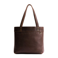 Coldbrew*Medium*Classic | Leather tote bag with riveted straps and exterior key loop