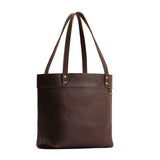 Coldbrew Medium Classic | Leather tote bag with riveted straps and exterior key loop