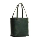 Evergreen Medium Classic | Leather tote bag with riveted straps and exterior key loop