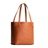 Honey Medium Classic | Leather tote bag with riveted straps and exterior key loop