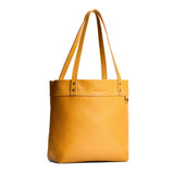 Sunshine Medium Classic | Leather tote bag with riveted straps and exterior key loop