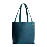 Westward Blue Medium Classic | Leather tote bag with riveted straps and exterior key loop