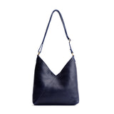 Cobalt Small | Petite shoulder bag with adjustable strap and magnetic snap closure
