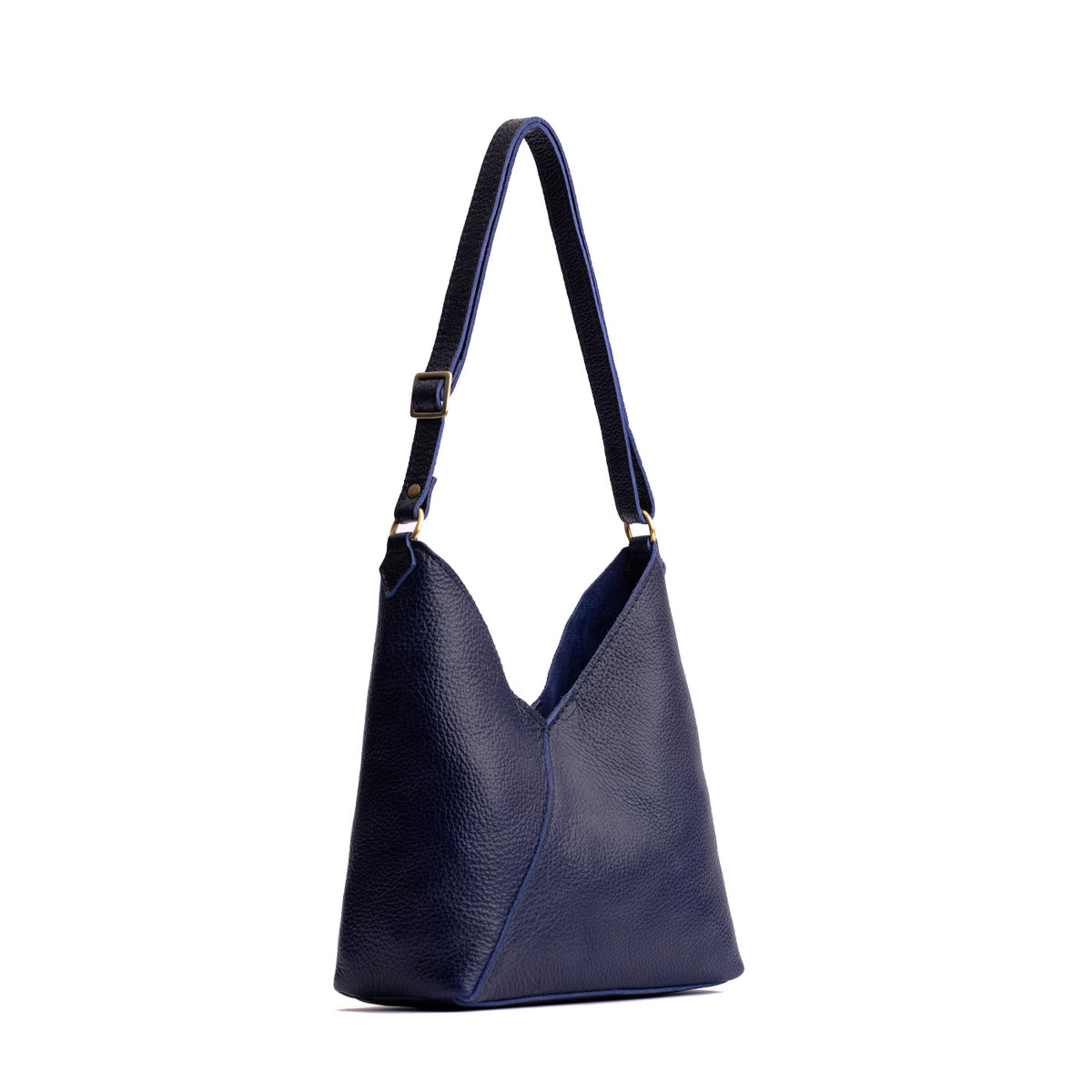 Cobalt*Small | Petite shoulder bag with adjustable strap and magnetic snap closure