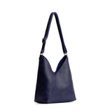 Cobalt Small | Petite shoulder bag with adjustable strap and magnetic snap closure