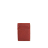 Marrone | Leather card holder with two slots on each side
