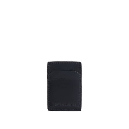 Nero | Leather card holder with two slots on each side