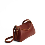 Nutmeg Small | Leather Crossbody with a flap and magnetic closure