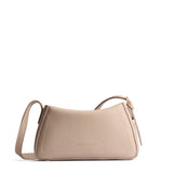 Oatmilk Small | Leather Crossbody with a flap and magnetic closure