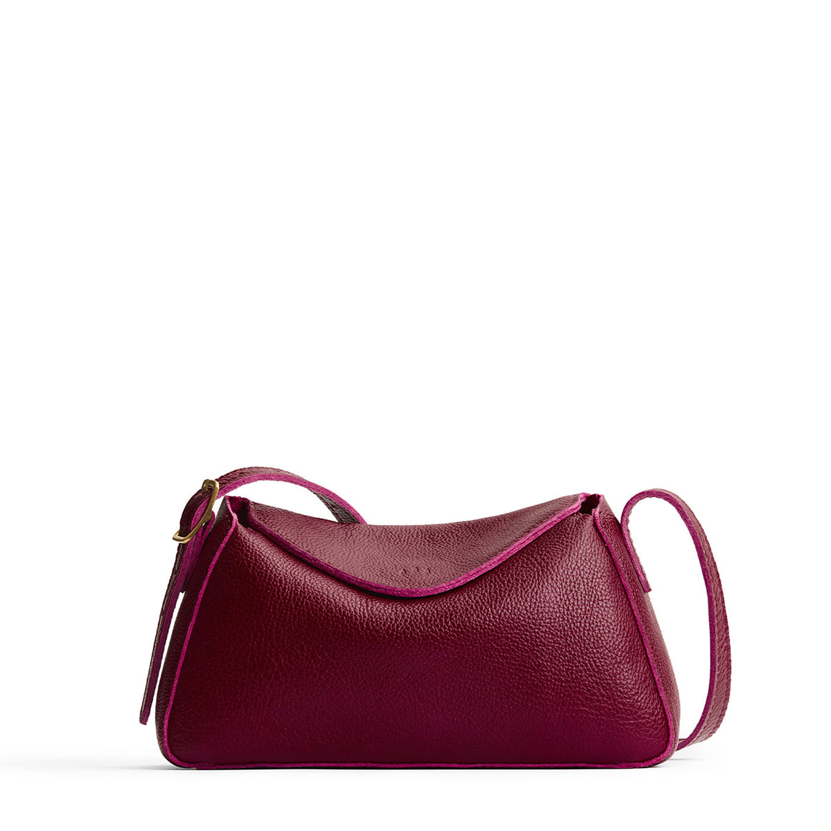 Orchid*Small | Leather Crossbody with a flap and magnetic closure
