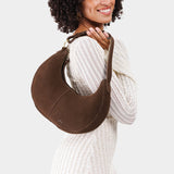 Stagecoach Small | Crescent shaped shoulder bag with zipper closure and adjustable strap