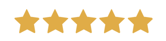 Five golden stars on a transparent background.