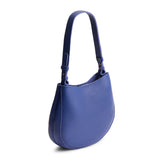 Molino Blue Medium | Rounded shoulder bag with adjustable strap on a white background