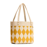 Sun Glaze Medium Classic | Leather tote bag with riveted straps and exterior key loop