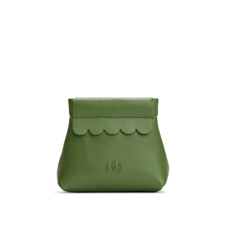 Cactus | Leather coin pouch with scalloped edge and three Portland leather tree emblems