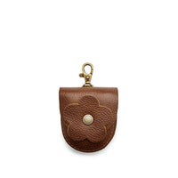 Asheville | U shaped pouch with leather flower applique