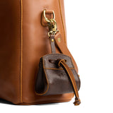 Coldbrew | Small leather pouch with leather drawstring closure and lobster claw clasp