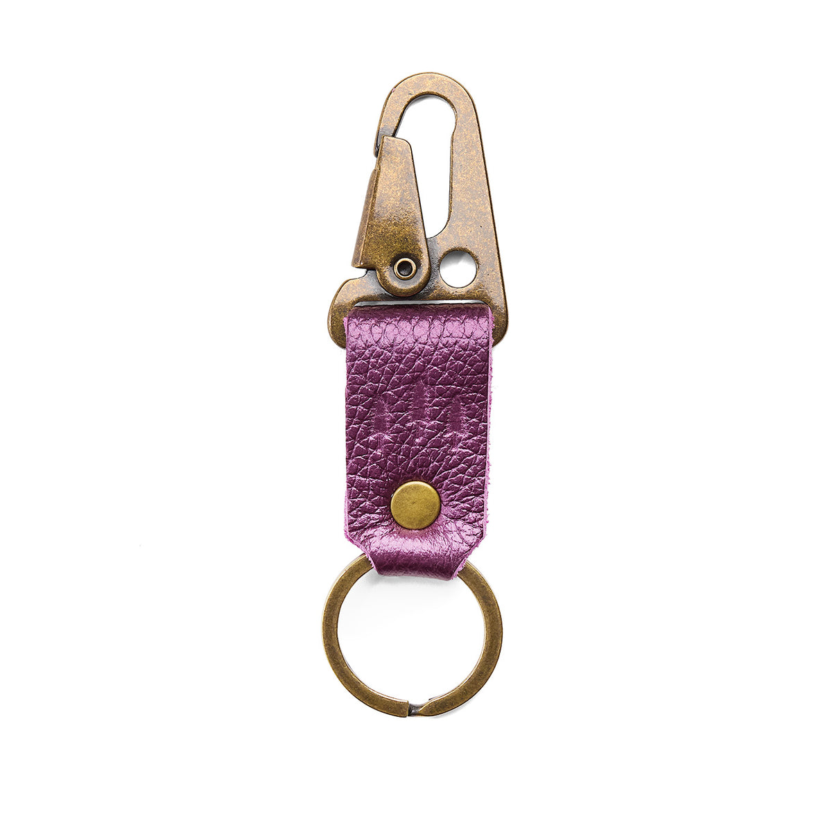 Ultra Violet*Short | leather logo branded keychain 
