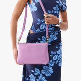 Calla Lily Small | Zip top crossbody bag with detachable strap