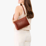 Nutmeg Small | Zip top crossbody bag with detachable strap