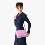 Calla Lily Large | Zip top crossbody bag with detachable strap