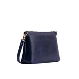 Cobalt Small | Zip top petite crossbody bag with detachable strap