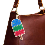 Skydive | Popsicle keychain with a lobster clasp on a bag