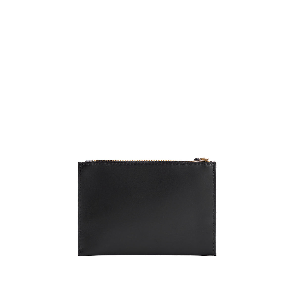 Black*Small | Wristlet pouch with front pocket and zipper closure