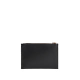 Black Small | Wristlet pouch with front pocket and zipper closure