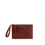 Nutmeg Small | Wristlet pouch with front pocket and zipper closure