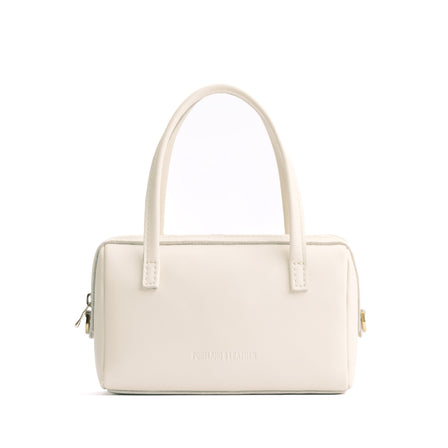 Bone*Large | Mini duffle shaped handbag with crossbody strap