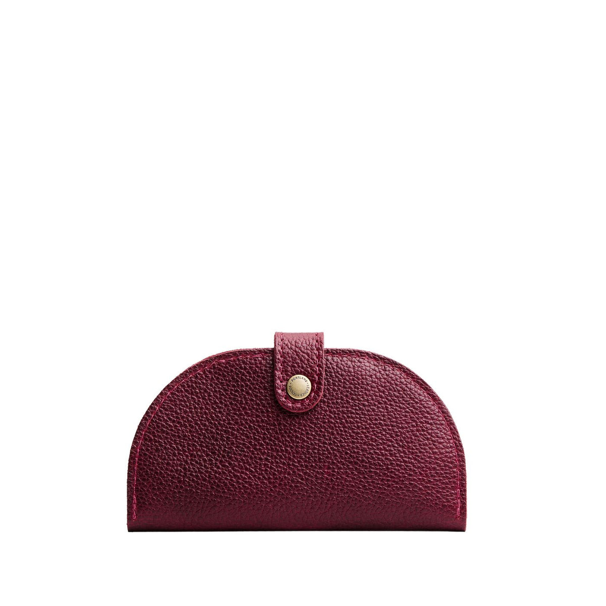 Cabernet | Semicircle bifold wallet with snap closure