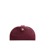 Cabernet | Semicircle bifold wallet with snap closure