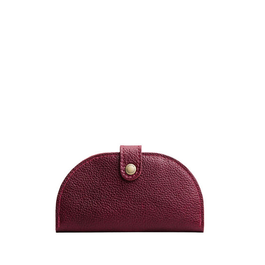Cabernet | Semicircle bifold wallet with snap closure