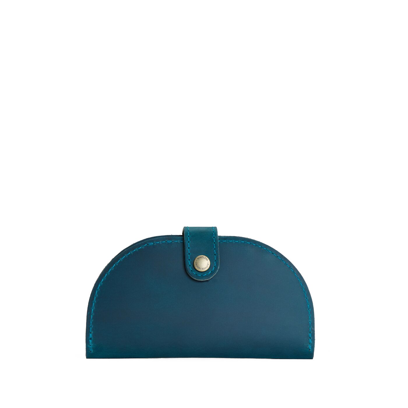Westward Blue | Semicircle bifold wallet with snap closure