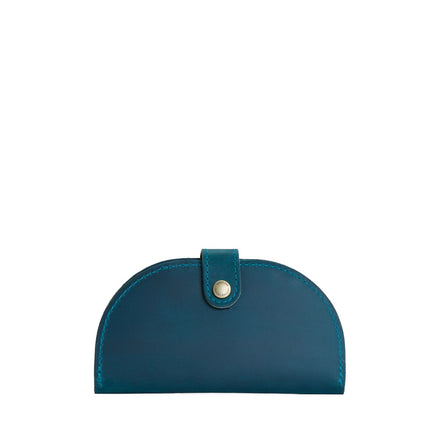 Westward Blue | Semicircle bifold wallet with snap closure