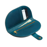Westward Blue | Semicircle bifold wallet with snap closure