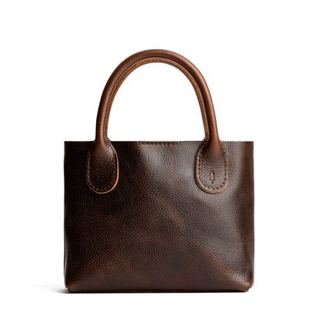Coldbrew*Large  | Mid-size tote purse with  structured leather handles and crossbody strap