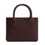 Velvet Brown Large | Mid-size tote purse with structured leather handles and crossbody strap