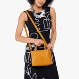 Sunshine Small | Petite tote purse with structured leather handles and crossbody strap