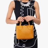Sunshine Small | Petite tote purse with structured leather handles and crossbody strap