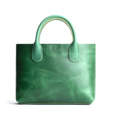 Cowboy Mint Large | Mid-size tote purse with  structured leather handles and crossbody strap
