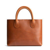 Honey*Large | Mid-size tote purse with  structured leather handles and crossbody strap