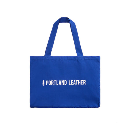 Bleu  | Large fabric tote bag with double shoulder strap