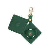 Bacalar | Diamond shaped leather AirTag holder on a lobster clasp keychain