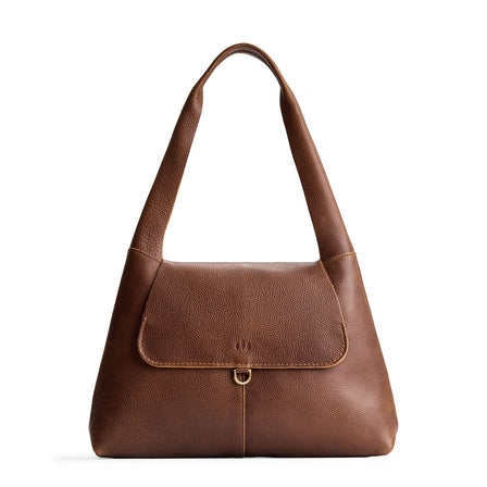 Asheville*Large | Slouchy triangle shaped shoulder bag with a flap