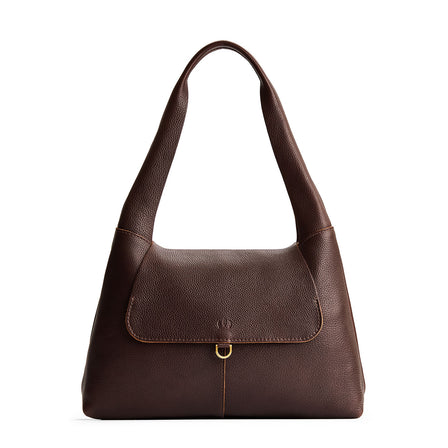 Coldbrew*Large | Slouchy triangle shaped shoulder bag with a flap