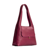 Orchid Medium | Slouchy triangle shaped shoulder bag with a flap